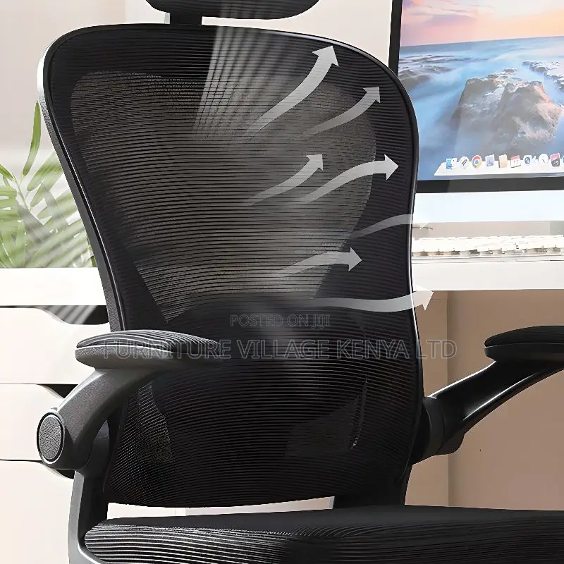 Midnight Black Ergonomic Mesh Study Chair