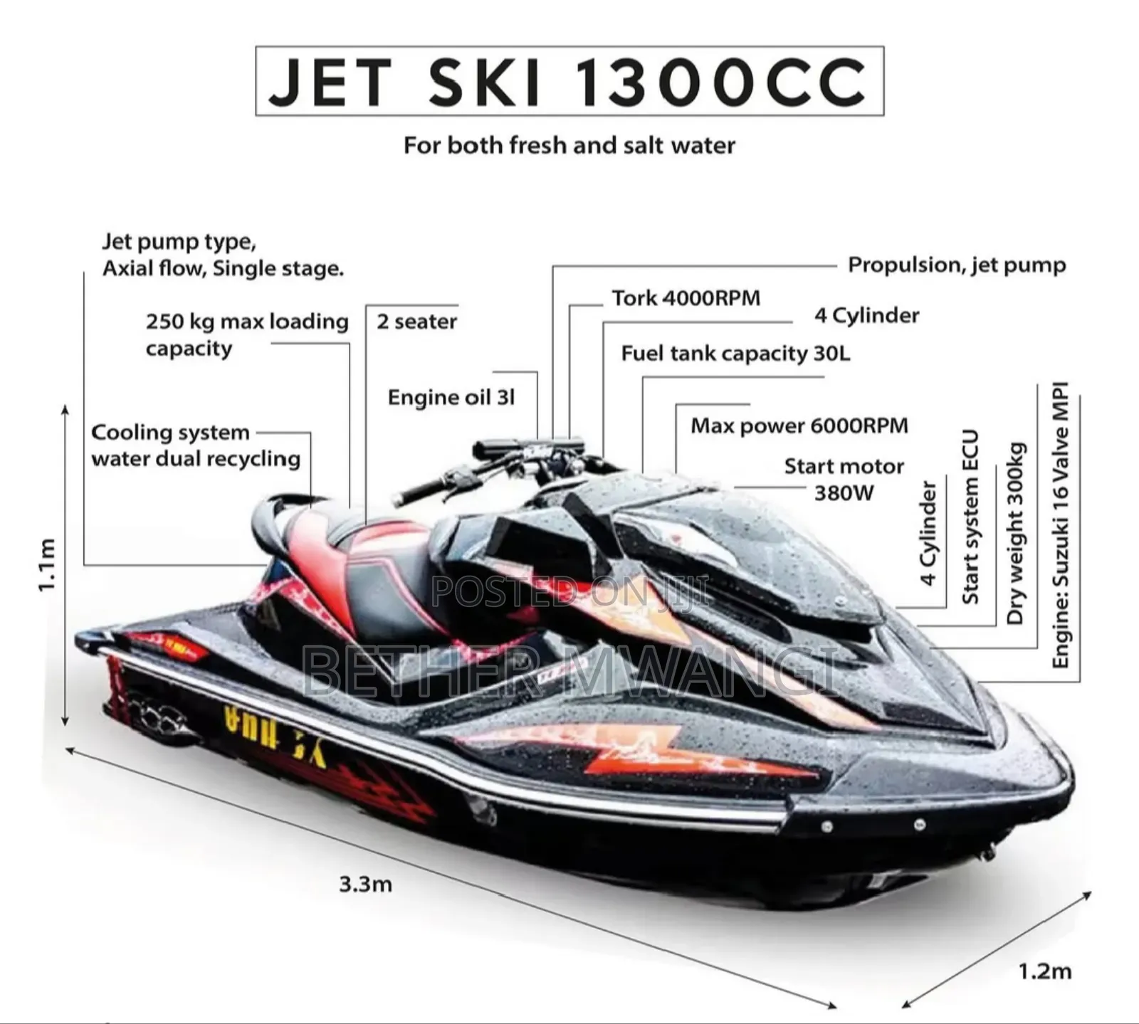 Jet Ski 1300cc 4 Stroke In Kenya