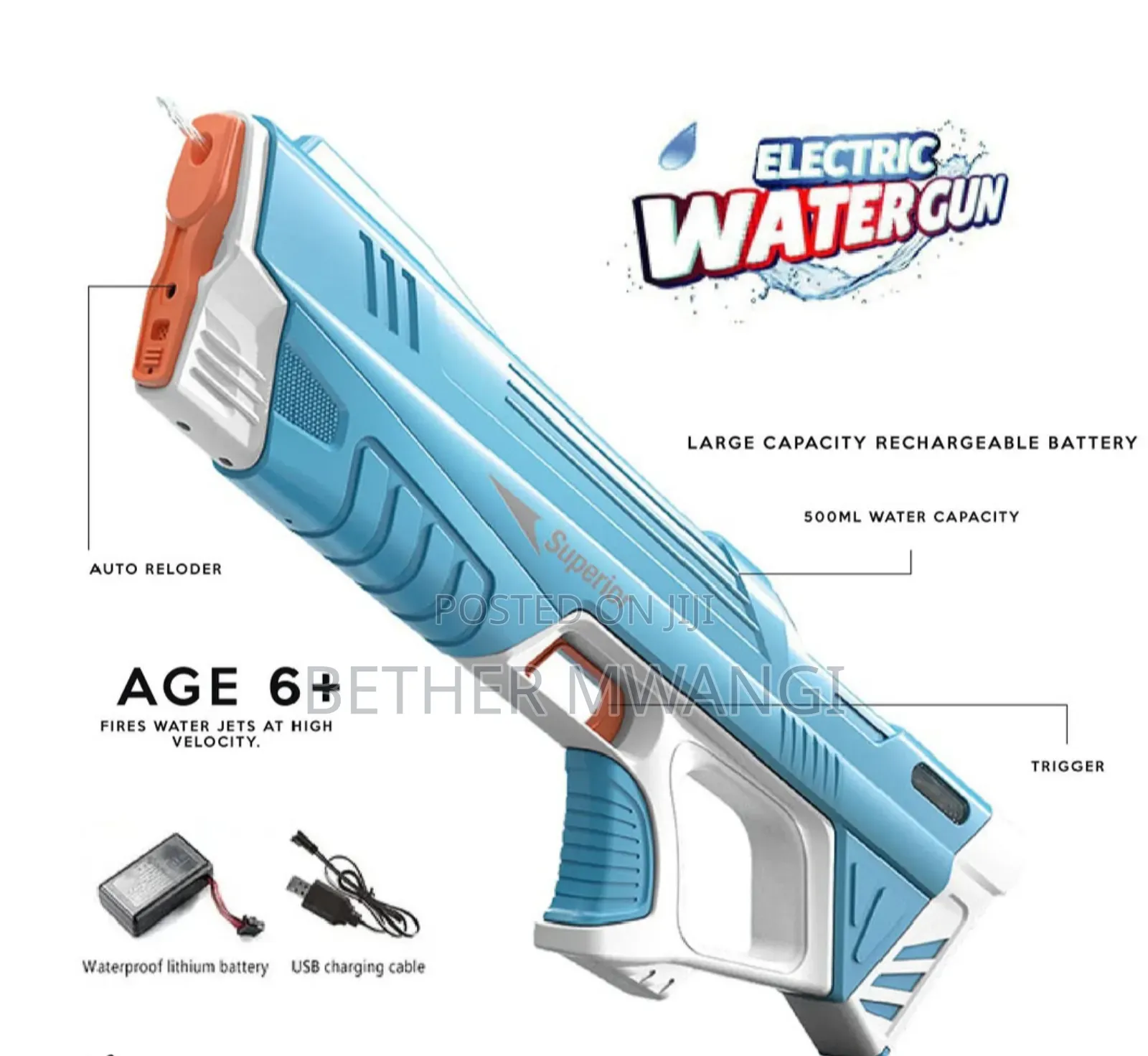 Kids Electric Water Gun in Kenya