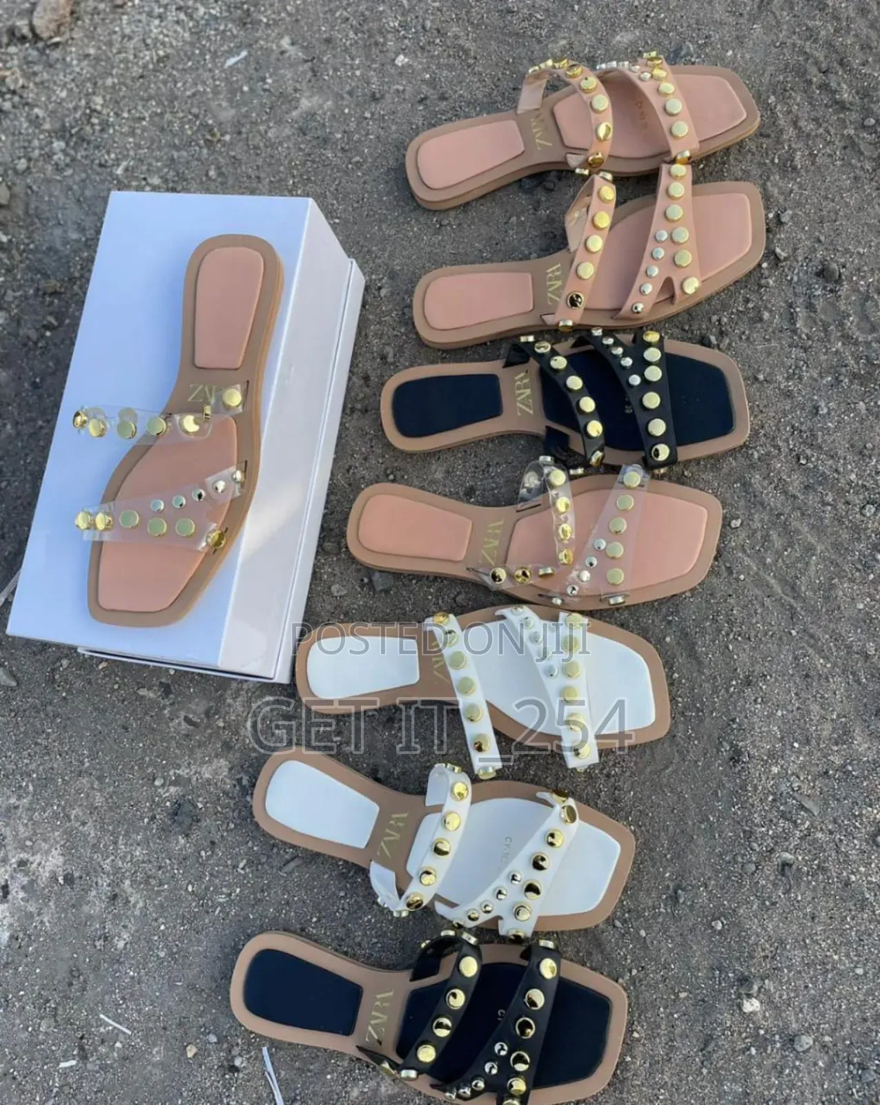 Double Strap High Quality (ZARA) Slip~On Sandals*