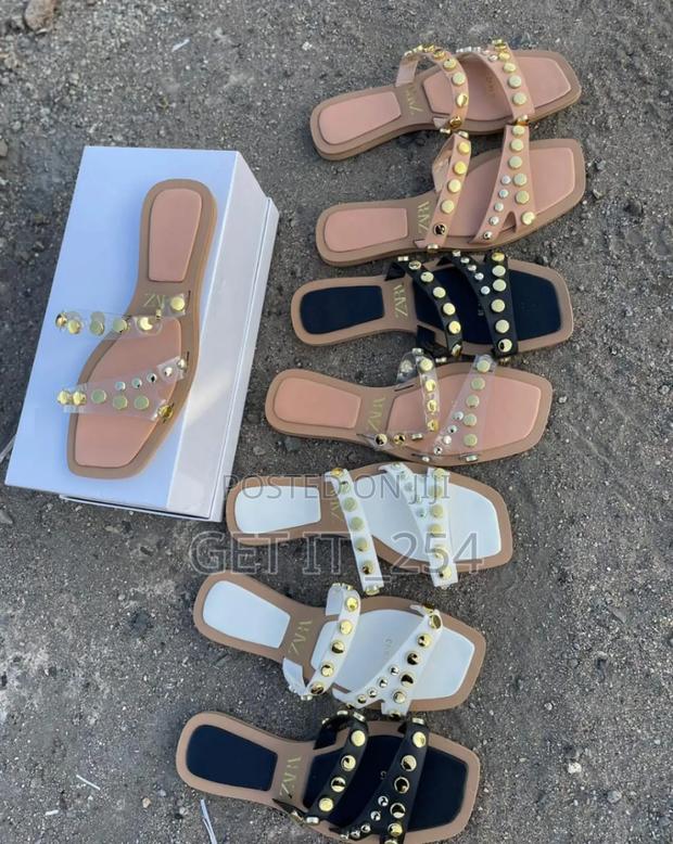 Double Strap High Quality (ZARA) Slip~On Sandals* - main view