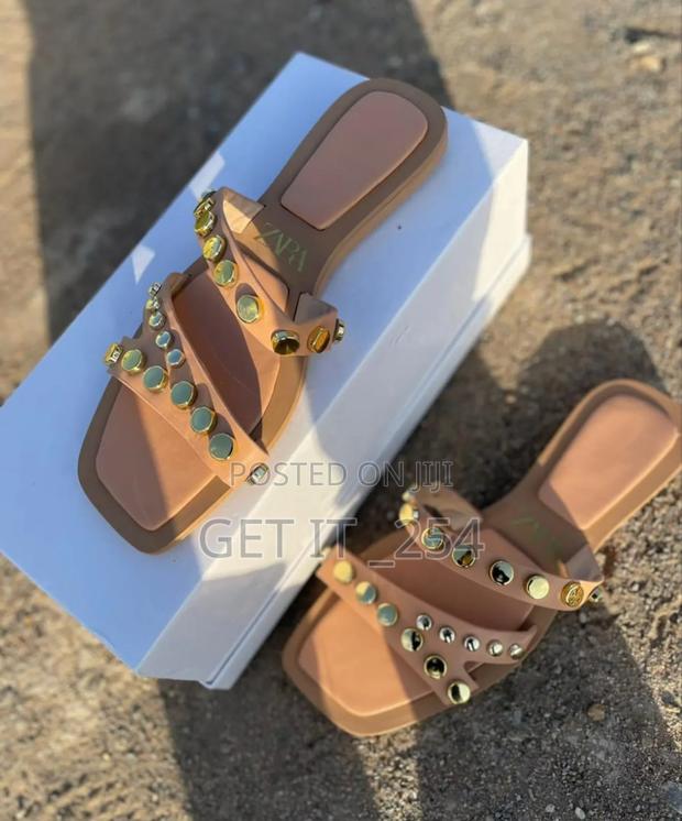Double Strap High Quality (ZARA) Slip~On Sandals* - thumbnail 2