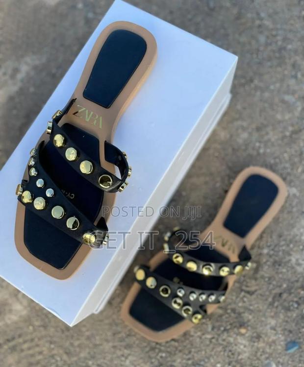Double Strap High Quality (ZARA) Slip~On Sandals* - thumbnail 3