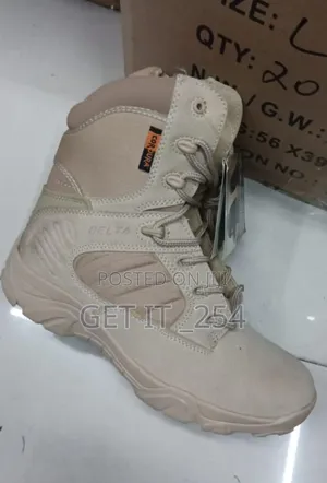 Delta Military Tactical Leather Boot - Brown Sizes 40-45