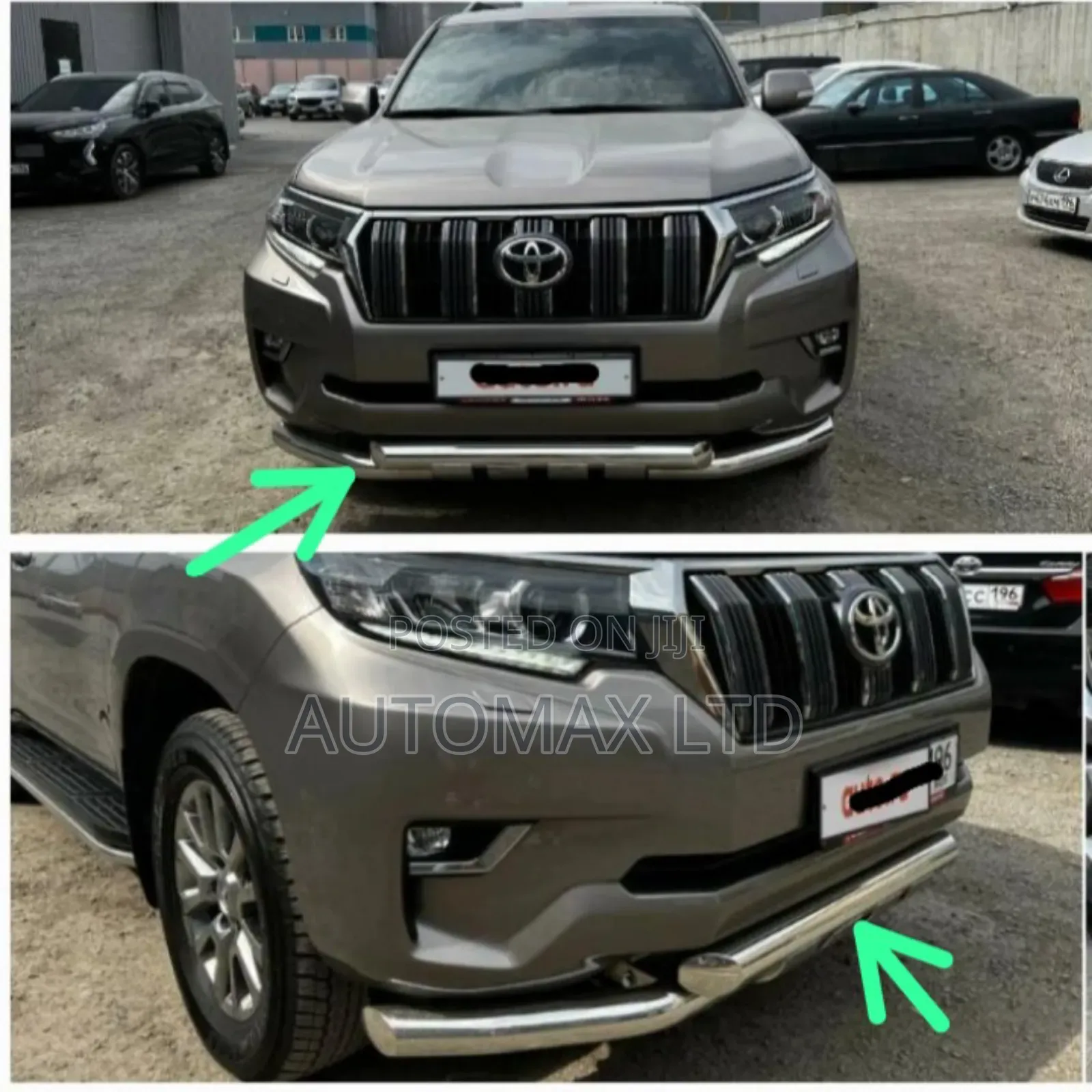 Yr2018+ Toyota Land Cruiser Prado, Front Bumper Chrome Guard