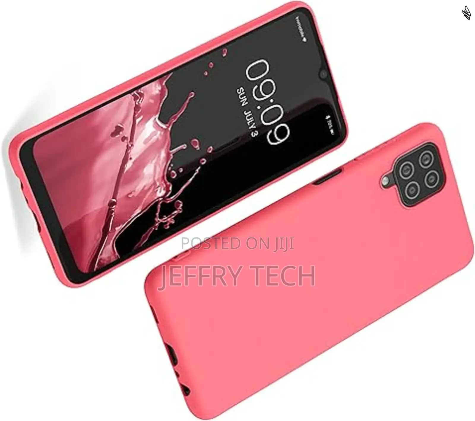 Samsung Galaxy A12 Case Protective TPU Silicone Cover-Pink