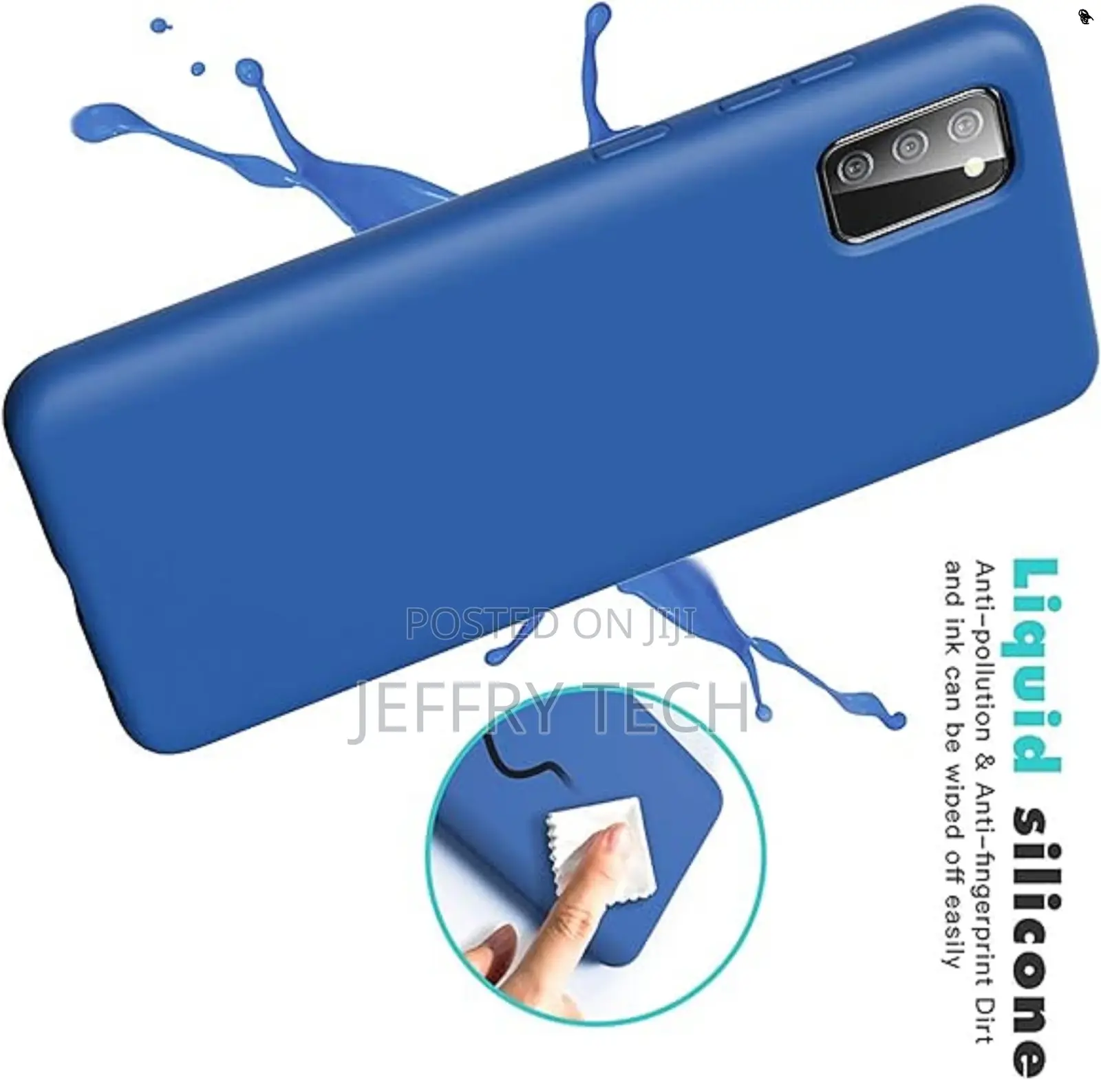 Samsung Galaxy A03S Case Silicone Case Design Soft Gel-Blue