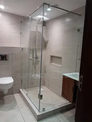 Glass Panels at Shower Cubicle Glass Toughened