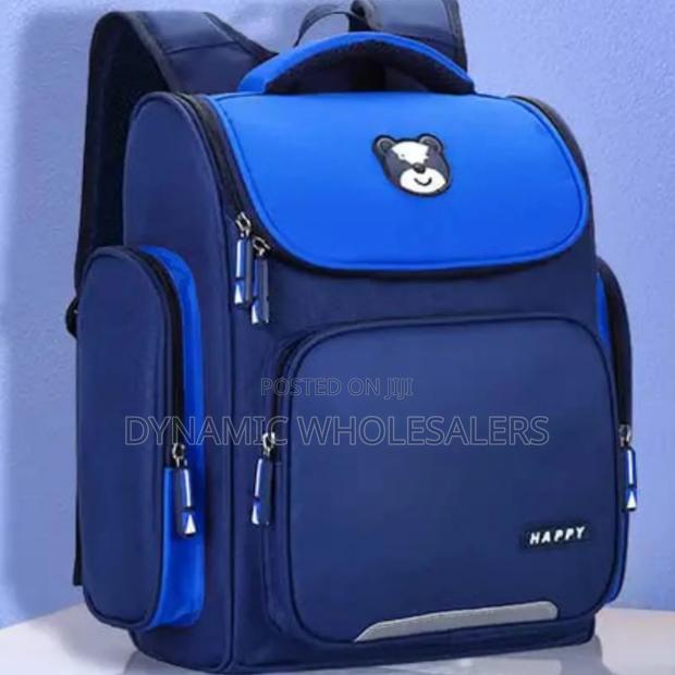 Sm Bear Kids School Bag Medium Size Tough Fabric Material - main view