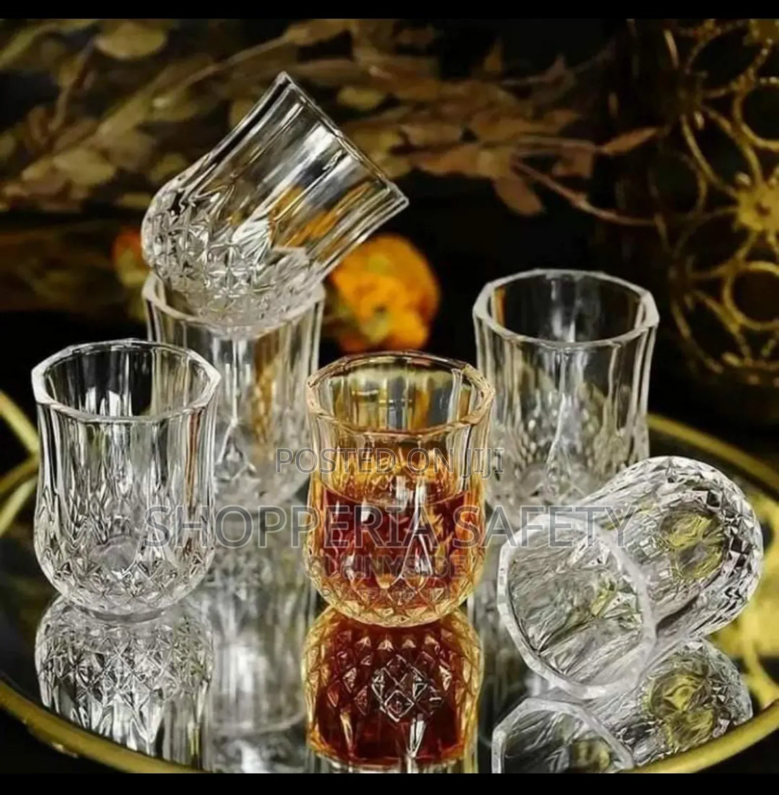 6 Short Diamond Glasses