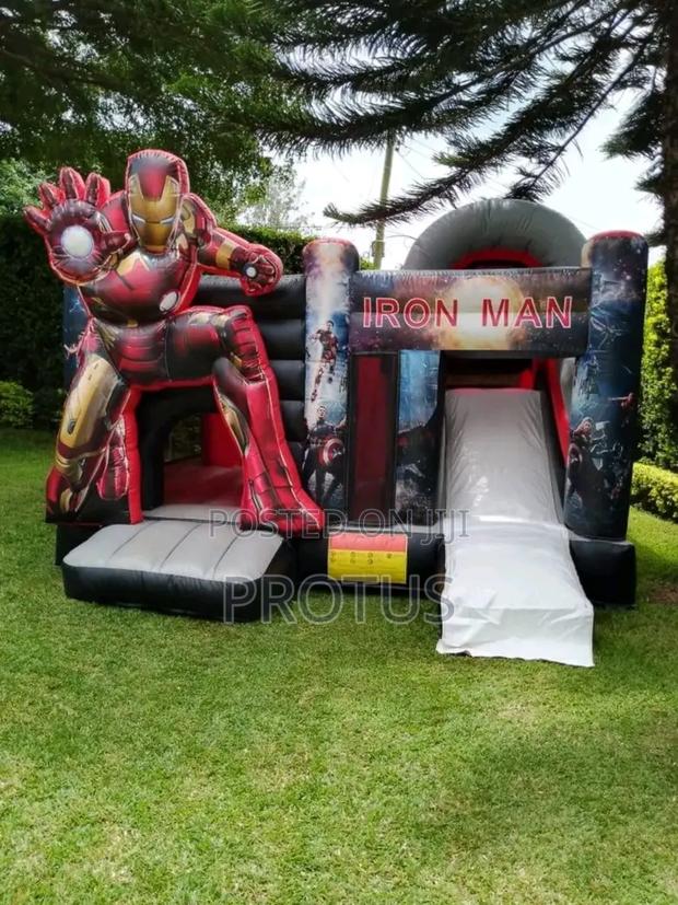 Spiderman Themed Bouncing Castles for Hire - main view