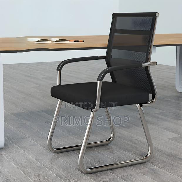 Elegant Ergonomic Mid-Back Office Chair With Fixed Arms - main view