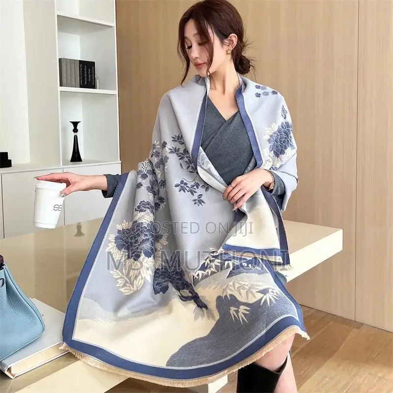 1pc Blue Women's Scarves Cashmere