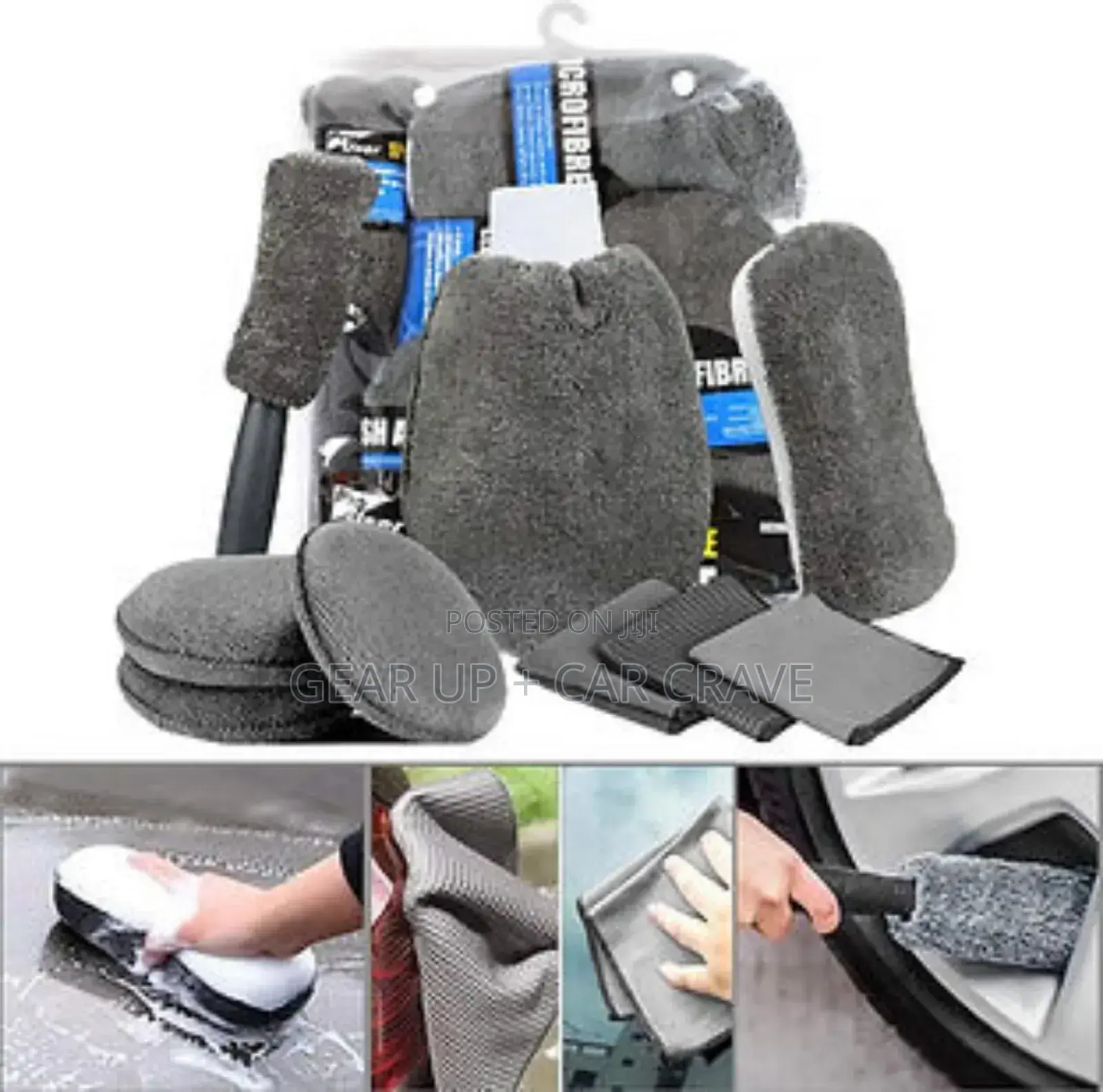 Microfiber Carwash Cleaning Kit - 9pc