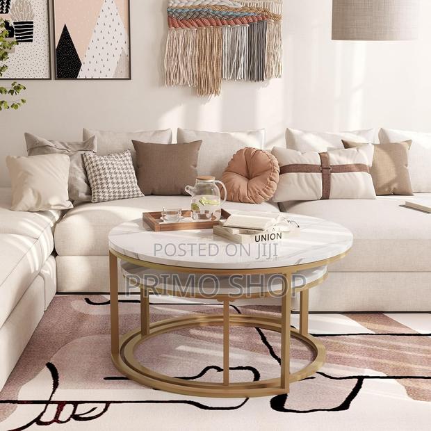 Modern Nesting Coffee Table Set of 2 (Glass Top) - main view