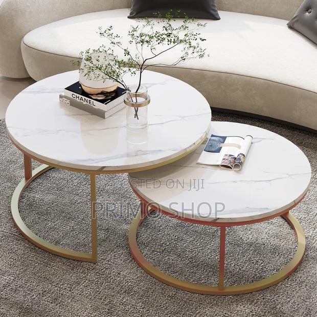 Modern Nesting Coffee Table Set of 2 (Glass Top) - thumbnail 3