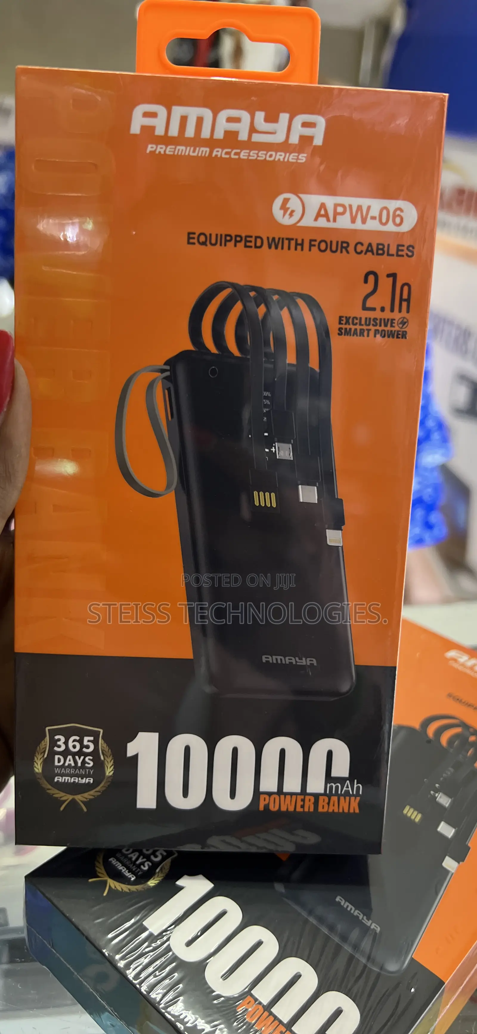 Amaya 10000mah Powerbank With Cables