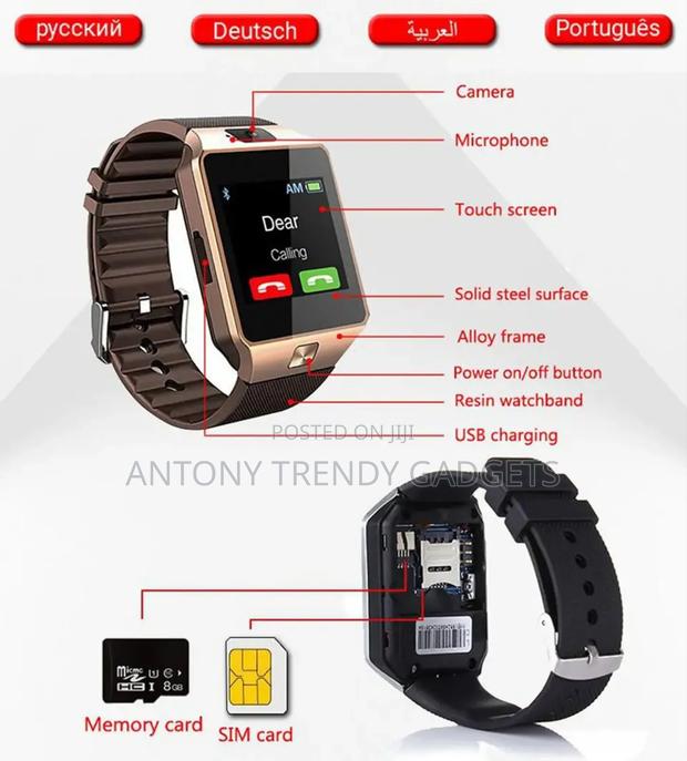 Dz09 Smart Watch With Sim And Mem Card Port - thumbnail 3