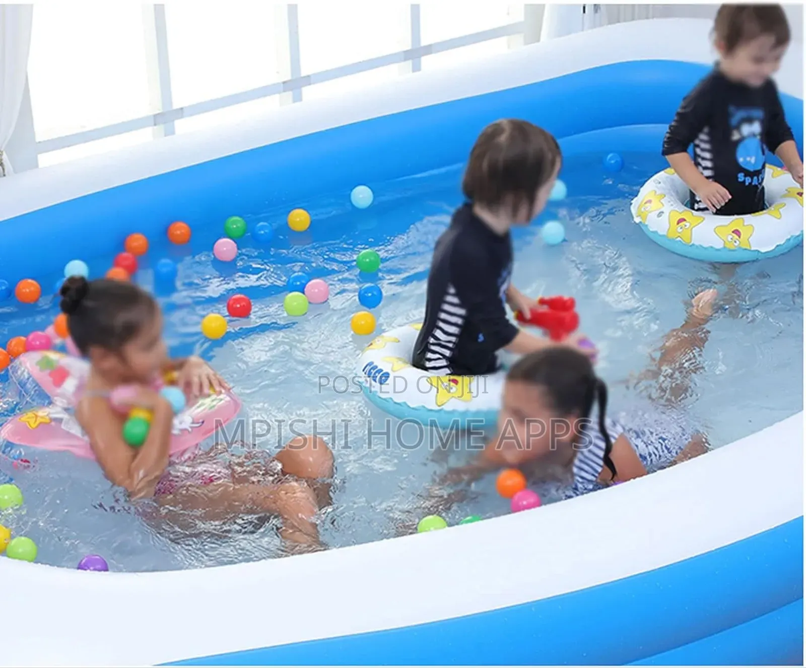 4 Ring Swimming Pool 262×175×70cm