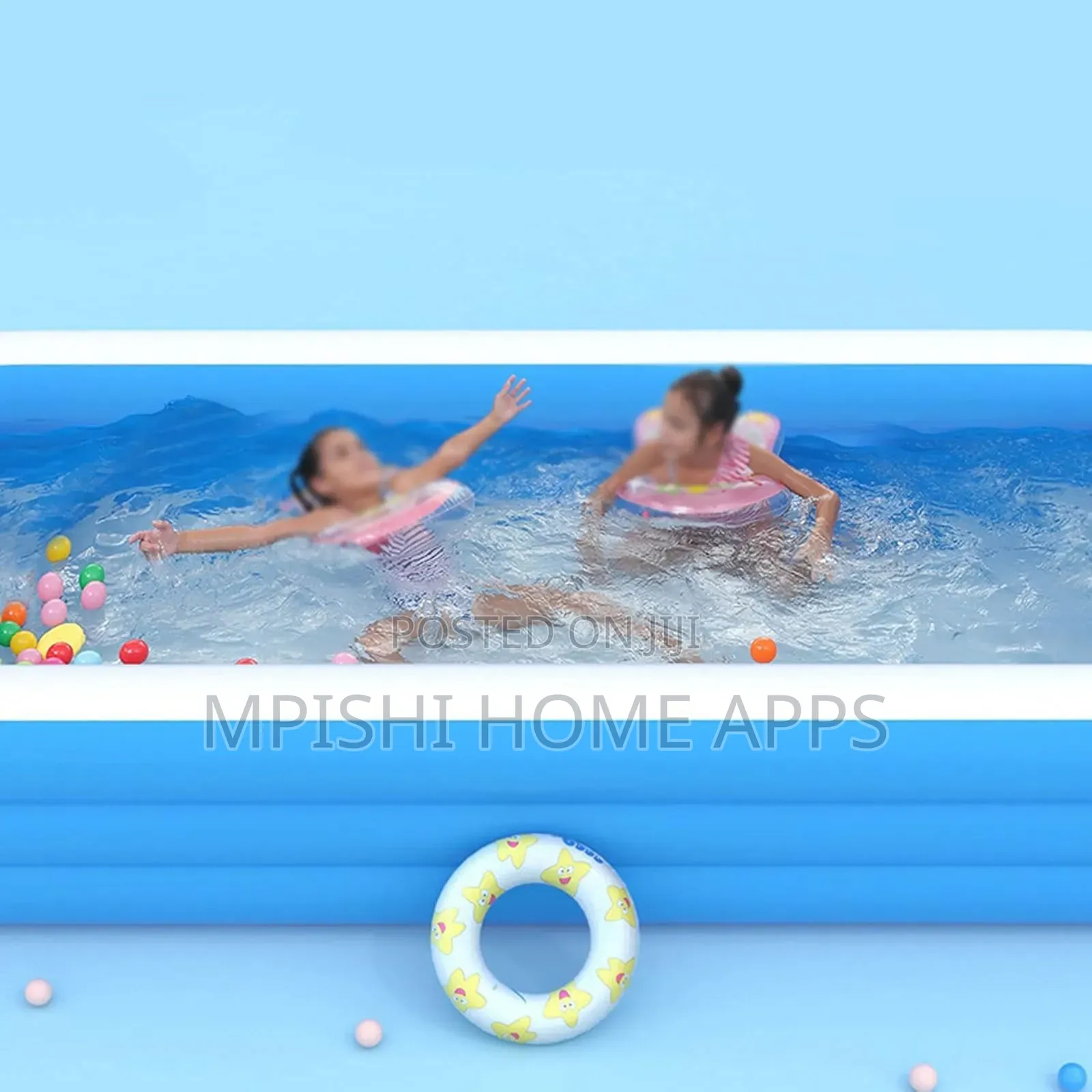4 Ring Swimming Pool 262×175×70cm