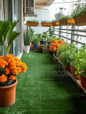 Balcony Garden With Lush Artificial Turff