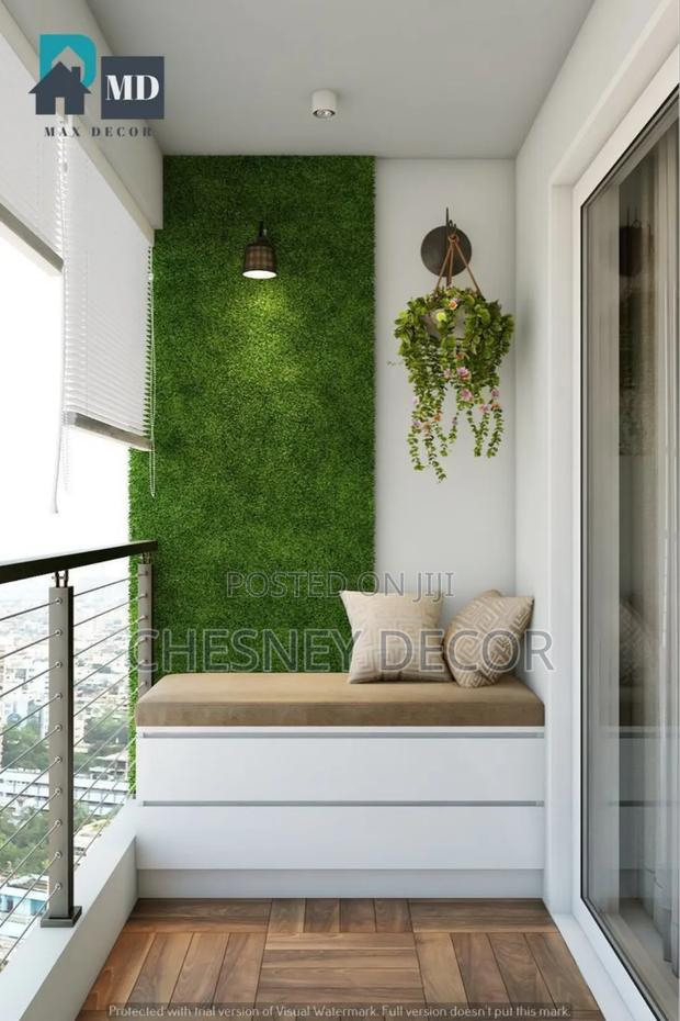 Turf Decor on Patio Wall