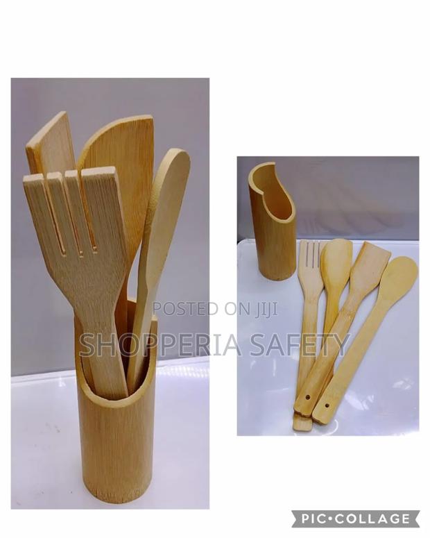 Wooden Bamboo Mwiko Set