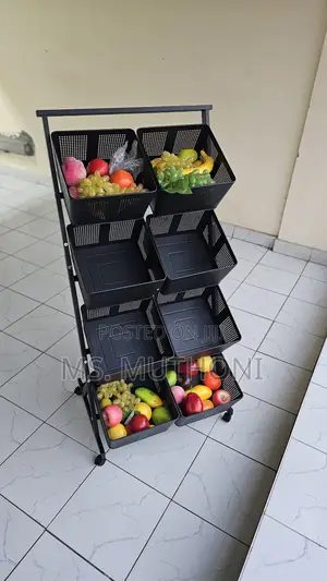 8 Compartments Metalic Fruit Cart