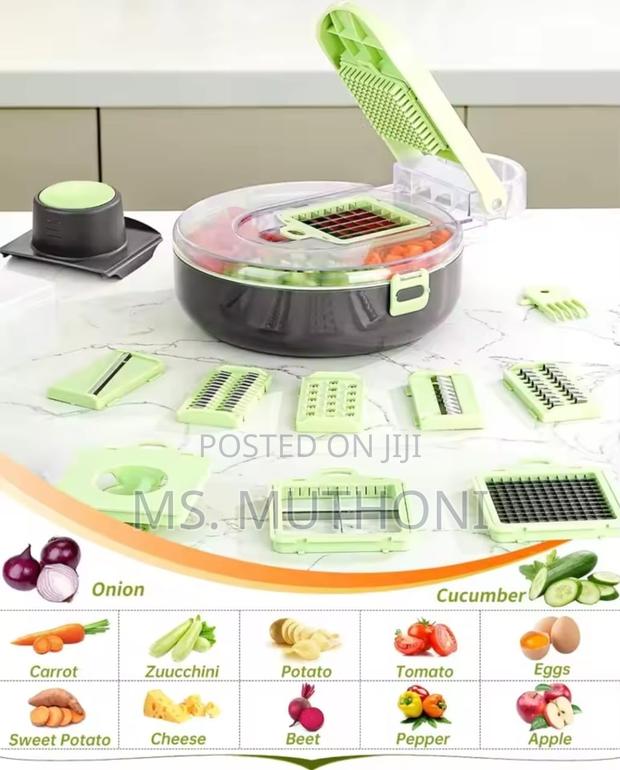 Multi-Functional 9pcs Vegetable Chopper/Cutter - thumbnail 3