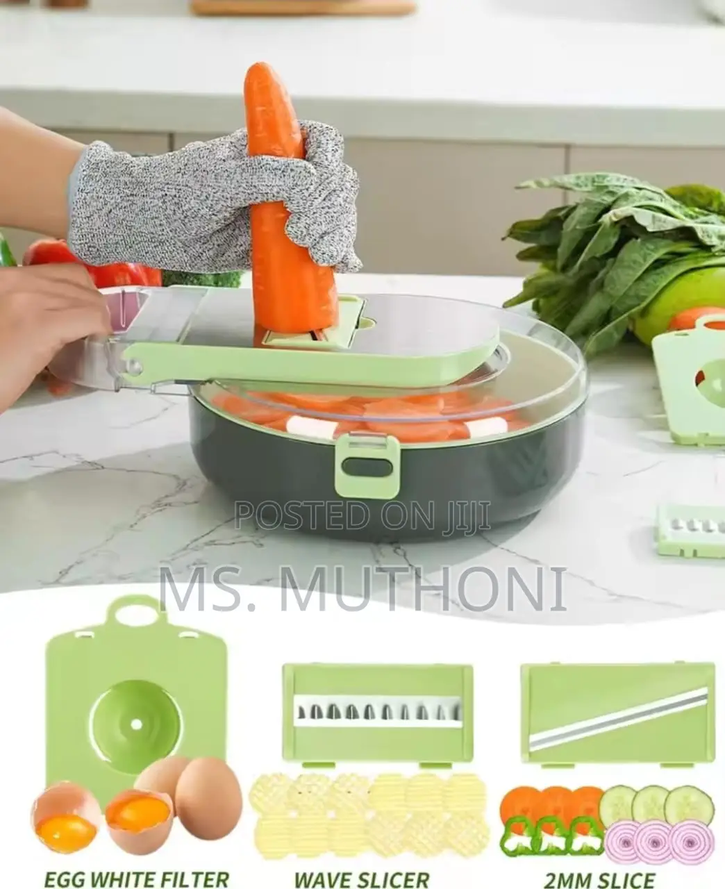 Multi-Functional 9pcs Vegetable Chopper/Cutter
