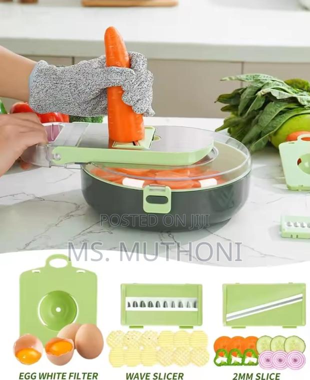 Multi-Functional 9pcs Vegetable Chopper/Cutter - thumbnail 6