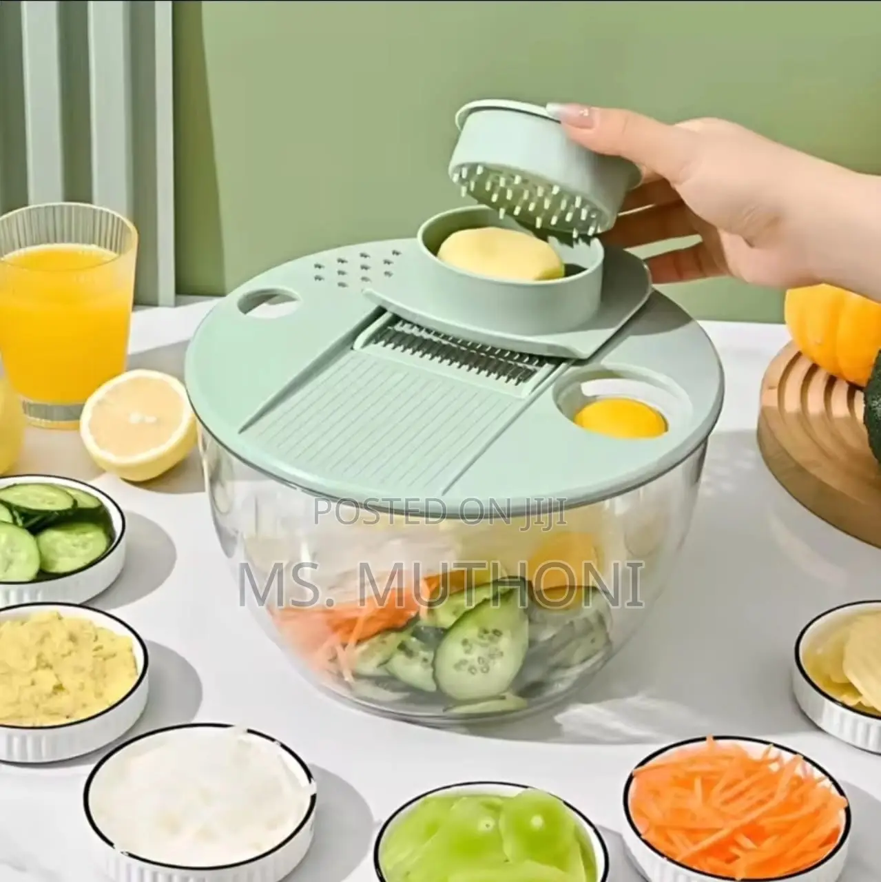 Multi-Functional 8pcs Salad Spinner With Vegetable Chopper