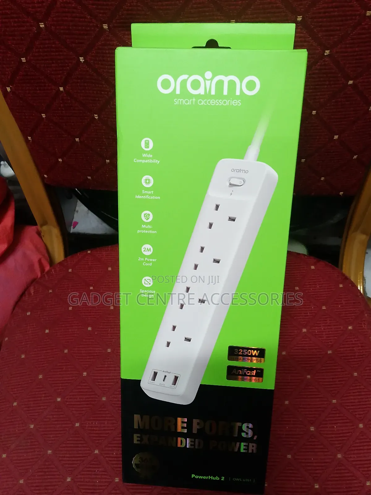 Oraimo 4way Extension With USB Port and Type C Port