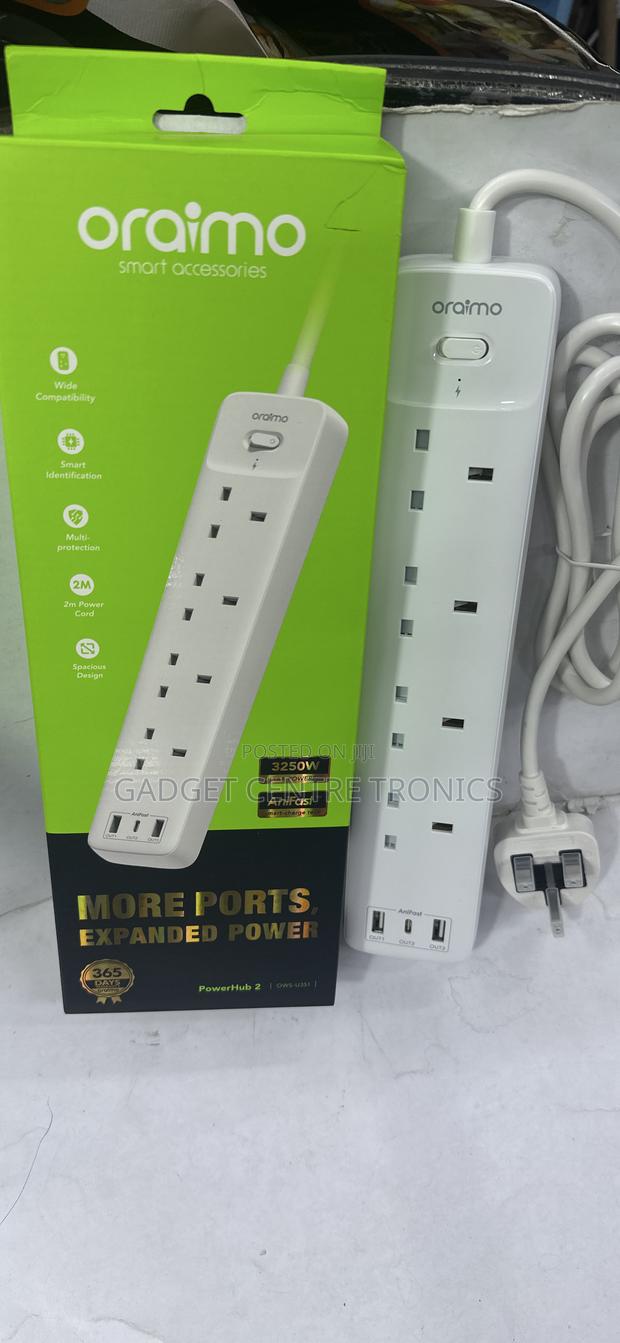 2usb ,Type C ,4ports Original Oraimo Extension