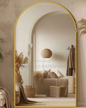 Golden Full Length Plane Mirror
