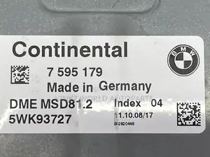 BMW E87 E90 E91 N43 Engine Ecu 7595179 5wk93727 Dme Msd81.2