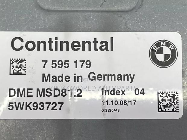 BMW E87 E90 E91 N43 Engine Ecu 7595179 5wk93727 Dme Msd81.2 - thumbnail 3