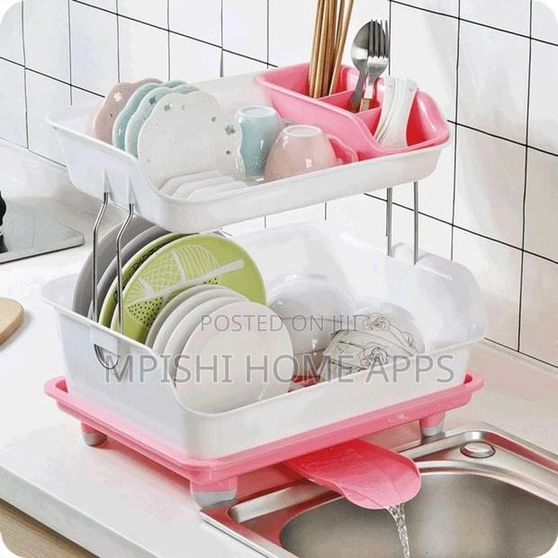 2 Layer Plastic Dish Rack - thumbnail 2