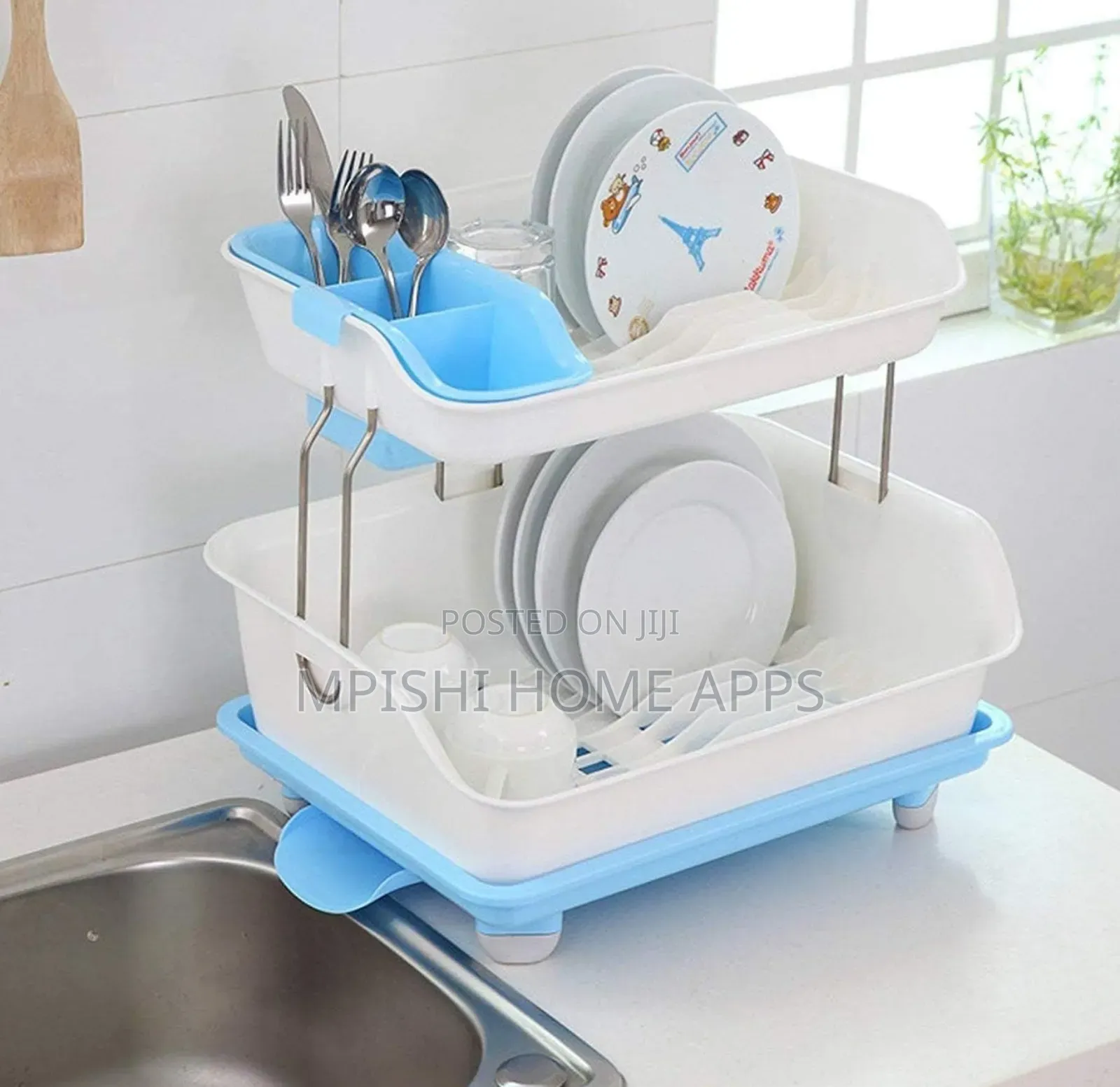 2 Layer Plastic Dish Rack