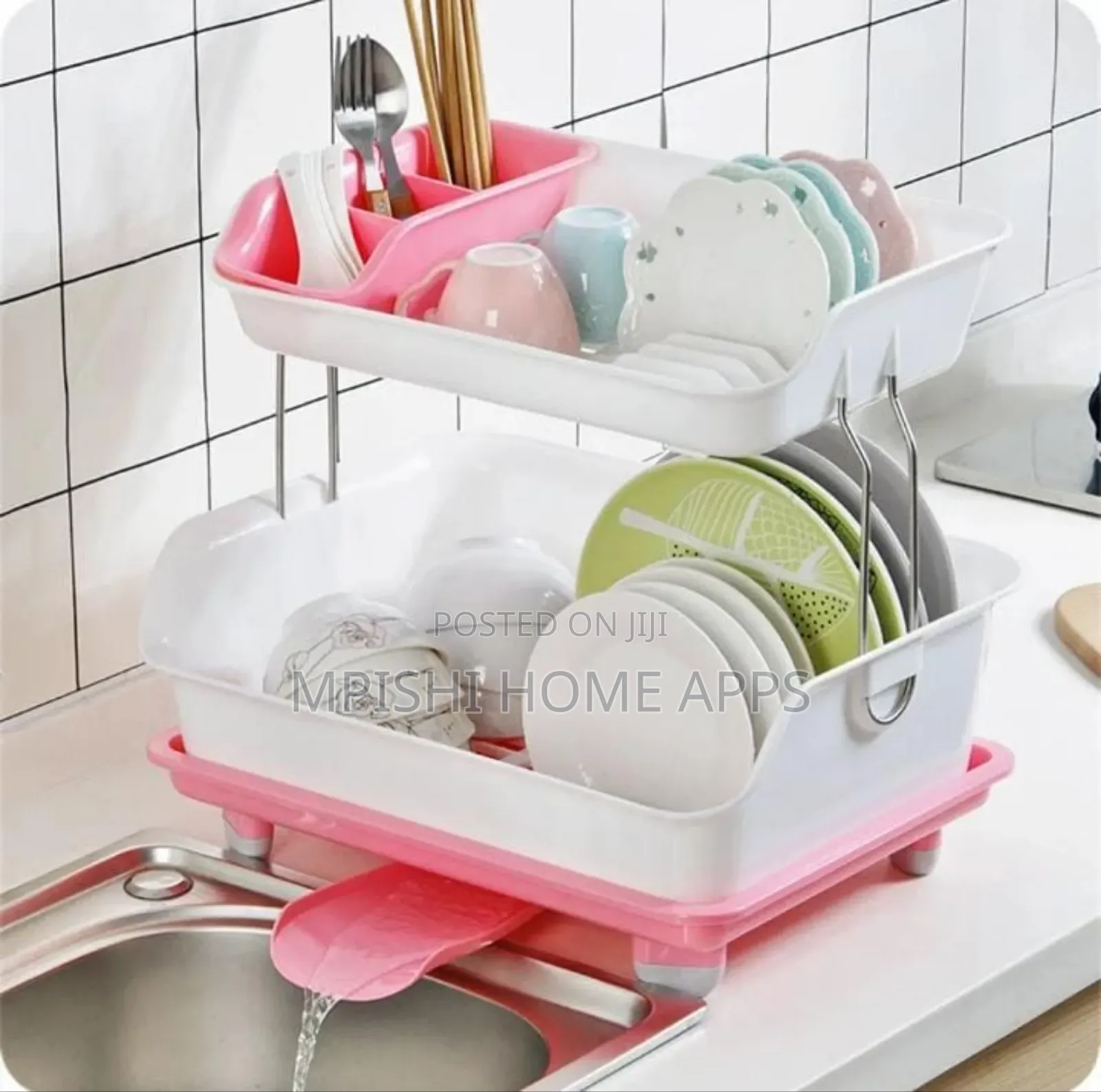 2 Layer Plastic Dish Rack