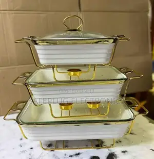 Food Chaffing Dishes Ceramic 3 PCS