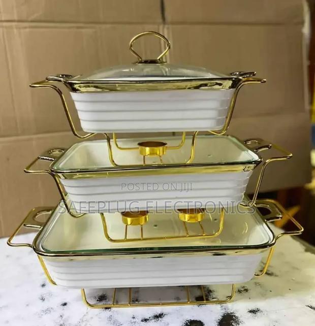 Food Chaffing Dishes Ceramic 3 PCS - main view