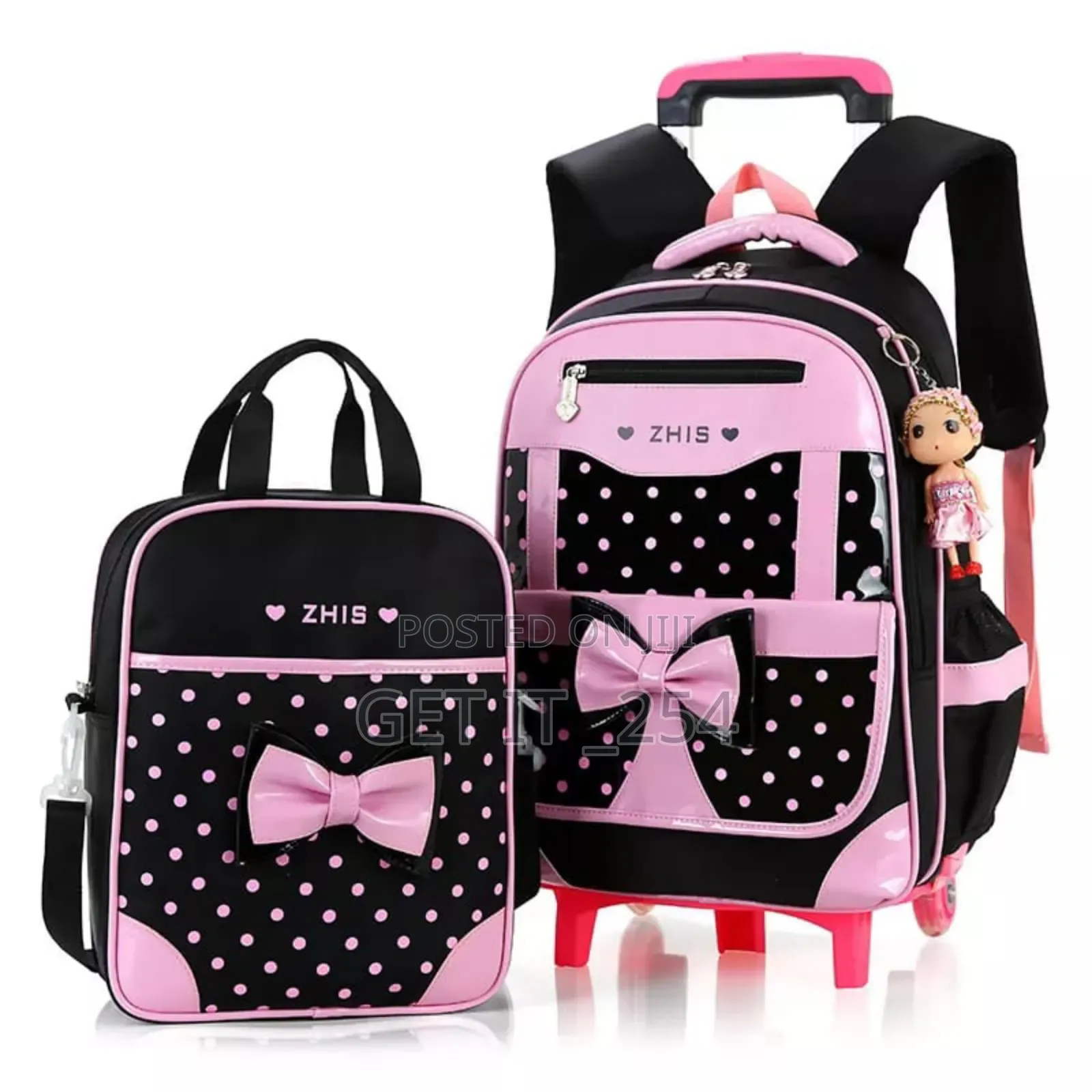  *2in1 3D Children Trolley School Backpack (Detachable)
