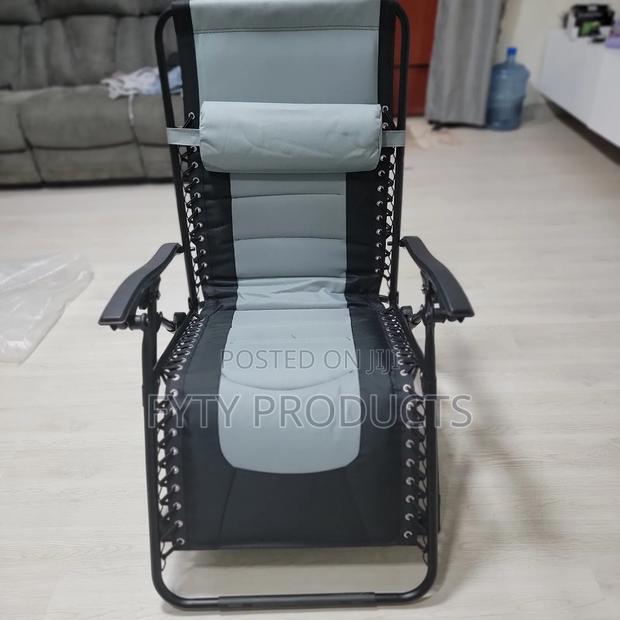 Padded Recliner Camping Chair - main view