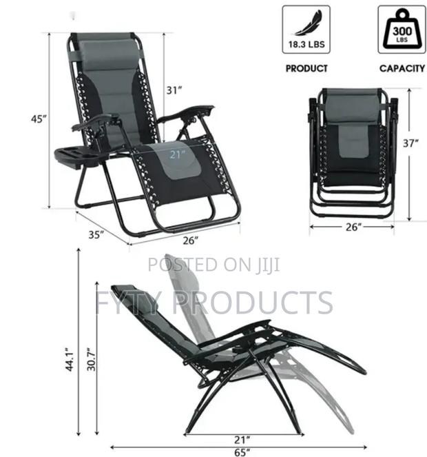Padded Recliner Camping Chair - thumbnail 3