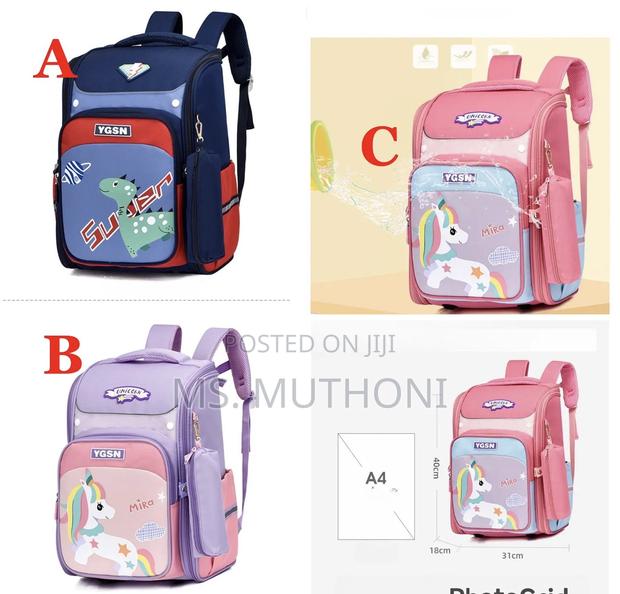 Dinosaur/Unicorn School Backpack - main view