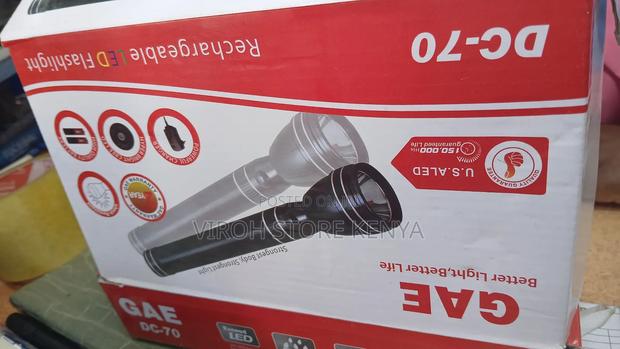 GAE DC70 Security Flashlight Bright Rechargeable - thumbnail 4