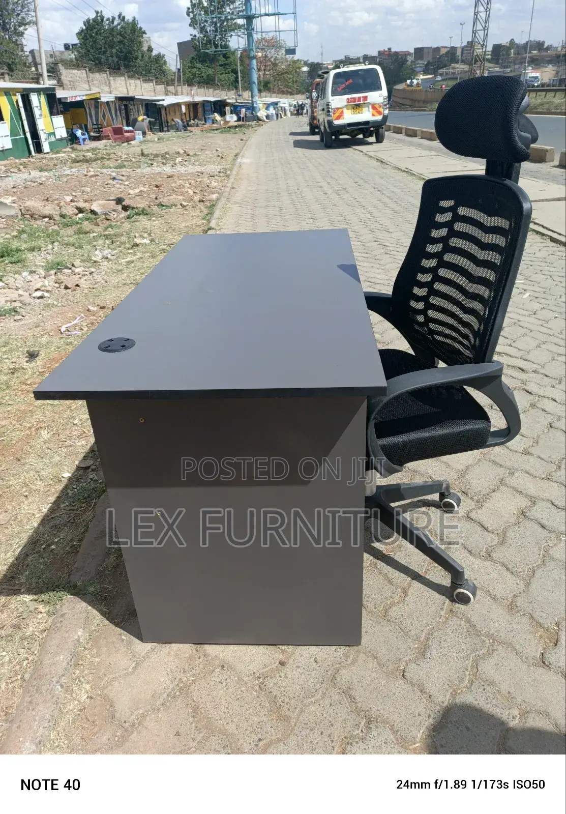 1.2metres Office Desk Plus Headrest Chair