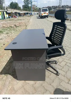 1.2metres Office Desk Plus Headrest Chair