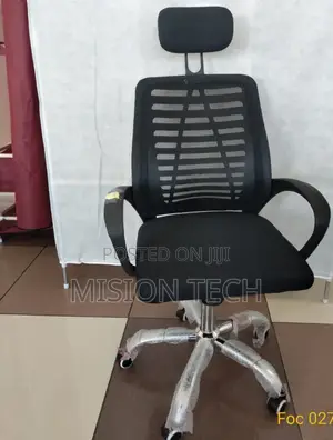 Secretarial Mesh Office Chair With Headrest